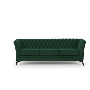 S-STYLE Chesterfield Einzelsofa  Wilhelm ¦ grün ¦ Maße (cm): B: 237 H: 78