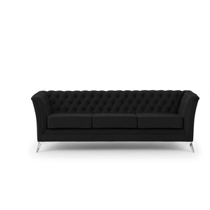 Chesterfield Einzelsofa Wilhelm ¦ schwarz ¦ Maße (cm): B: 237 H: 78