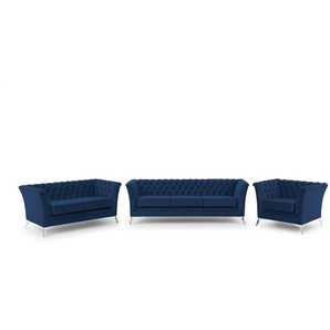 Chesterfield Polstergarnitur 3+2+1  Wilhelm ¦ blau ¦ Maße (cm): B: 237 H: 78