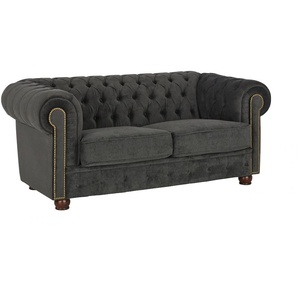 Chesterfield-Sofa MAX WINZER Rover Sofas Gr. B/H/T: 175 cm x 75 cm x 96 cm, grau (espresso) Chesterfieldsofas