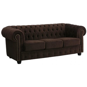 Chesterfield-Sofa MAX WINZER Rover Sofas Gr. B/H/T: 200 cm x 75 cm x 96 cm, grau (espresso) Chesterfieldsofas