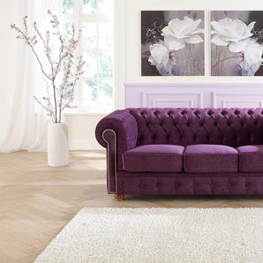 Chesterfield-Sofa MAX WINZER Rover Sofas Gr. B/H/T: 200 cm x 75 cm x 96 cm, lila Chesterfieldsofas
