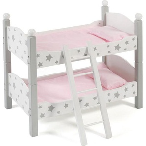CHIC2000 Puppenbett Stars Grau, auch als zwei Einzelbetten verwendbar