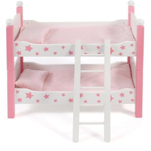 CHIC2000 Puppenbett Stars Pink, auch als zwei Einzelbetten verwendbar