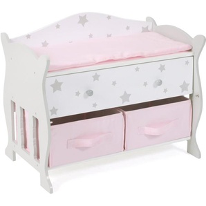 CHIC2000 Puppenwickeltisch Stars Grey, mit 3 Staufächern