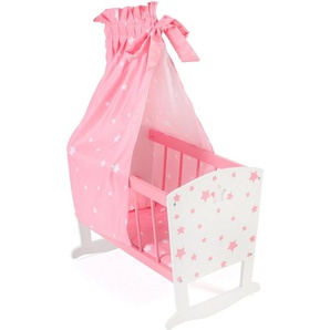 CHIC2000 Puppenwiege Stars Pink, inkl. Himmel