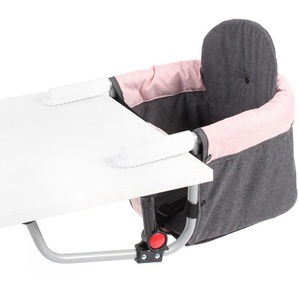 CHIC4BABY Tischsitz Relax, Melange Rosa, platzsparend zusammenfaltbar