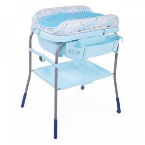 Chicco Bade- Cuddle & Buddle , Blau , Kunststoff , 83.5x108-113x80.8 cm , Baden & Wickeln, Babywannen