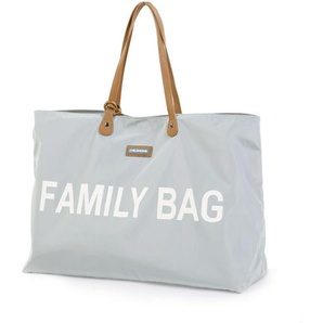 Childhome Einkaufstasche Childhome Familiy Bag , Creme, Hellgrau , Textil , 18x40x55 cm , verschließbar, großes Hauptfach , Freizeit, Unterwegs, Einkaufskörbe