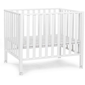 Childhome Laufgitter Playpen , Weiß , Holz , Buche , teilmassiv , 78x80 cm , höhenverstellbar, schadstoffgeprüft , Babymöbel, Laufgitter