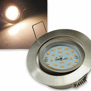 CHILITEC LED-Einbauleuchte Flat-32 EEK F, 5 W, 420 lm, 2900 K, Edelstahl, dimmbar 22090