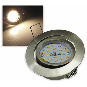 CHILITEC LED-Einbauleuchte Flat-32 EEK F, 5 W, 470 lm, 2900 K, Edelstahl 22086