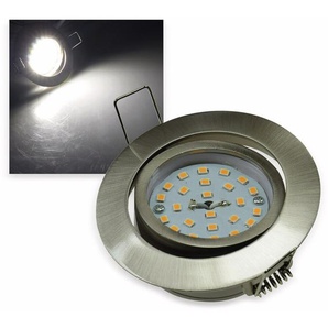CHILITEC LED-Einbauleuchte Flat-32 EEK F, 5 W, 590 lm, 4000 K, Edelstahl 22087