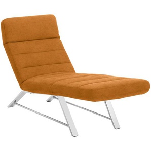 Chilliano Liege, Orange, Textil, 1-Sitzer, 65x91x170 cm, Typenauswahl, Fußauswahl, Lederauswahl, Stoffauswahl, Wohnzimmer, Sessel, Relaxliegen