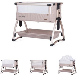 Chipolino Beistellbett Baby Boss Matratze, Moskitonetz, Schaukelfunktion, Räder