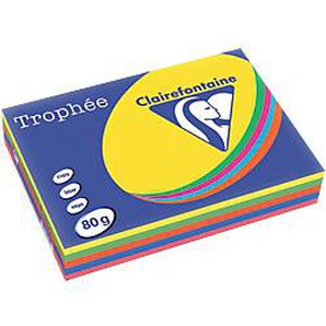 Clairefontaine DIN A4 Farbiges Papier Farbig sortiert 80 g/m² Matt 500 Blatt 2244969