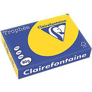 Clairefontaine DIN A4 Farbiges Papier Gold, Gelb 80 g/m² Matt 500 Blatt 3847761