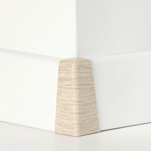 Classen Außenecke für Clip-Leiste foliert 58 x 19 mm eiche weiß Holzpore GLO780303602