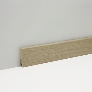 Classen Clip-Fußleiste 240 cm 58 x 19 mm Eiche elfenbein GLO780304346