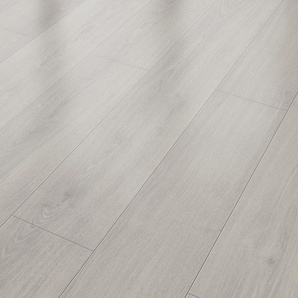 Classen Laminat 128,6 x 19,4 cm 7 mm Eiche hell grau GLO780403279