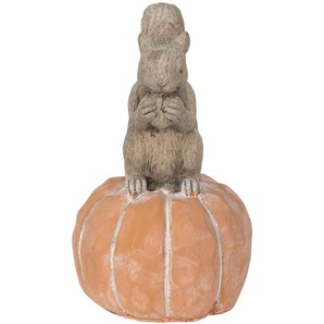 Clayre & Eef Dekoration Eichhörnchen Ø 16x26 cm Braun Stein Eichhörnchen Figur
