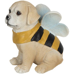 Clayre & Eef Figur Hund 12x9x13 cm Beige Gelb Polyresin Wohnaccessoires