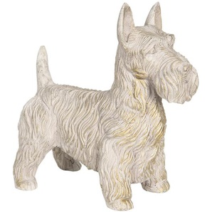 Clayre & Eef Figur Hund 26x14x27 cm Beige Polyresin Wohnaccessoires