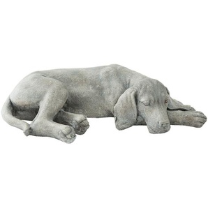 Clayre & Eef Figur Hund 58x35x15 cm Grau Polyresin Wohnaccessoires