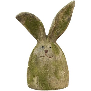 Clayre & Eef Figur Kaninchen 53 cm Beige Grün Stein