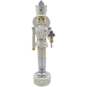 Clayre & Eef Figur Nussknacker 35 cm Beige Silberfarbig Polyresin Weihnachtsdekoration