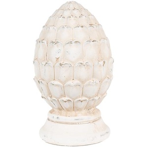 Clayre & Eef Dekoration Tannenzapfen Ø 10x18 cm Beige Stein