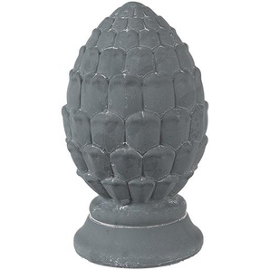 Clayre & Eef Dekoration Tannenzapfen Ø 10x18 cm Grau Stein Wohndeko