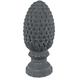 Clayre & Eef Dekoration Tannenzapfen Ø 13x31 cm Grau Stein Wohndeko