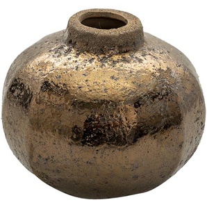 Clayre & Eef Vase Ø 12x10 cm Kupferfarbig Keramik Rund Dekoration Vase