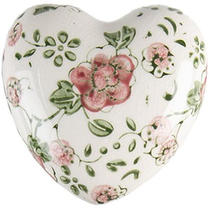 Clayre & Eef Dekoration 8x4 cm Rosa Beige Keramik Blumen