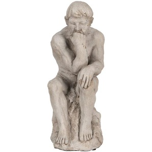 Clayre & Eef Dekorationsfigur Mensch 31 cm Grau Stein Figur