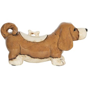 Clayre & Eef Figur Hund 37x14x18 cm Braun Keramik Dekofigur