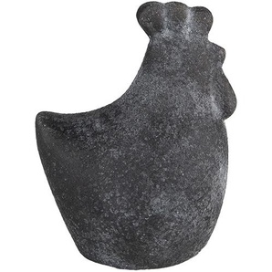 Clayre & Eef Figur Huhn 9x6x11 cm Grau Keramik Wohnaccessoires
