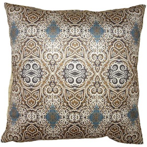 Clayre & Eef Kissenbezug 45x45 cm Braun Grün Polyester Dekokissenbezug