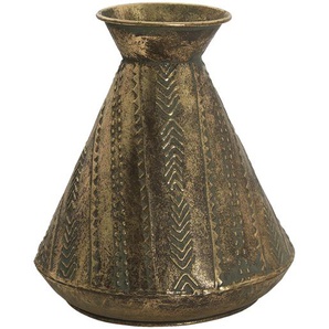 Clayre & Eef Vase Ø 27x30 cm Kupferfarbig Metall Rund Dekoration Vase