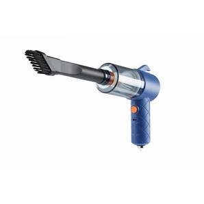 Cleanmaxx Akku-Handstaubsauger CLEANmaxx, Blau, Orange, Metall, Kunststoff, 17x5.5x33.5 cm, 2-in-1-Funktion, Filter abwaschbar, kabellos, platzsparend