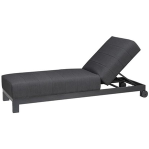 CLEMENTO Beziers Loungeliege Aluminium mit Rollen Sunbrella