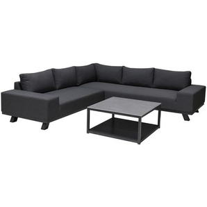 CLEMENTO Bordeaux Ecklounge-Set Aluminium inkl. Kaffeetisch