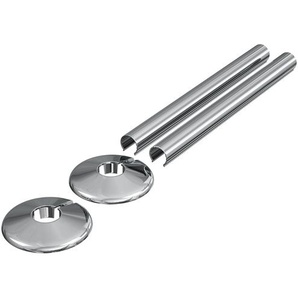 Clip-On Heizungsrohr Abdeckung | Chrom