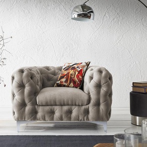 Clubsessel Corleone 120x97 cm Beige Loungesessel, Relaxsessel
