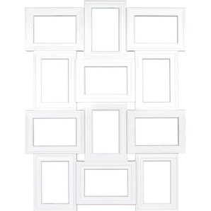 Collage - weiß - Glas - 52,5 cm - 69 cm - 2,5 cm | Möbel Kraft