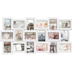 Collagen-Bilderrahmen Berlin, Weiß, Kunststoff, rechteckig, 90x47x2.5 cm, Bilder und Zubehör, Bilderrahmen, Bilderrahmen-Collagen