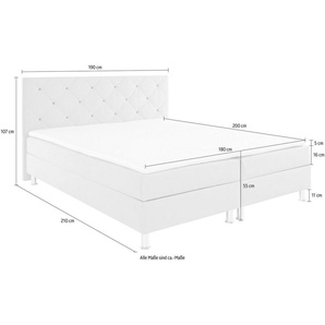 COLLECTION AB Boxbett Sarina, Inklusive Topper, wahlweise mit Bettkasten, in H2, H3 und H4