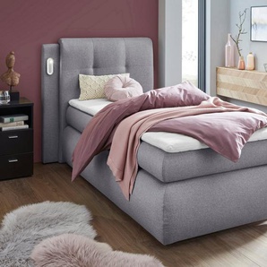 COLLECTION AB Boxspringbett Borna, inklusive Bettkasten, LED-Beleuchtung und Topper