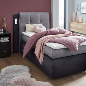 COLLECTION AB Boxspringbett Borna, inklusive Bettkasten, LED-Beleuchtung und Topper